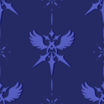 repeating pattern of the Last Legacy starsworn emblem in blue, to match Anisa