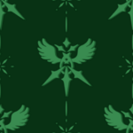 repeating pattern of the Last Legacy starsworn emblem in green, to match Felix