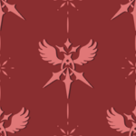 repeating pattern of the Last Legacy starsworn emblem in red, to match Sage